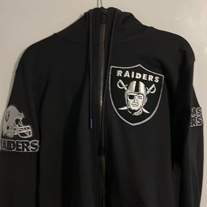 Mens good condition Raiders zip up with hood.
